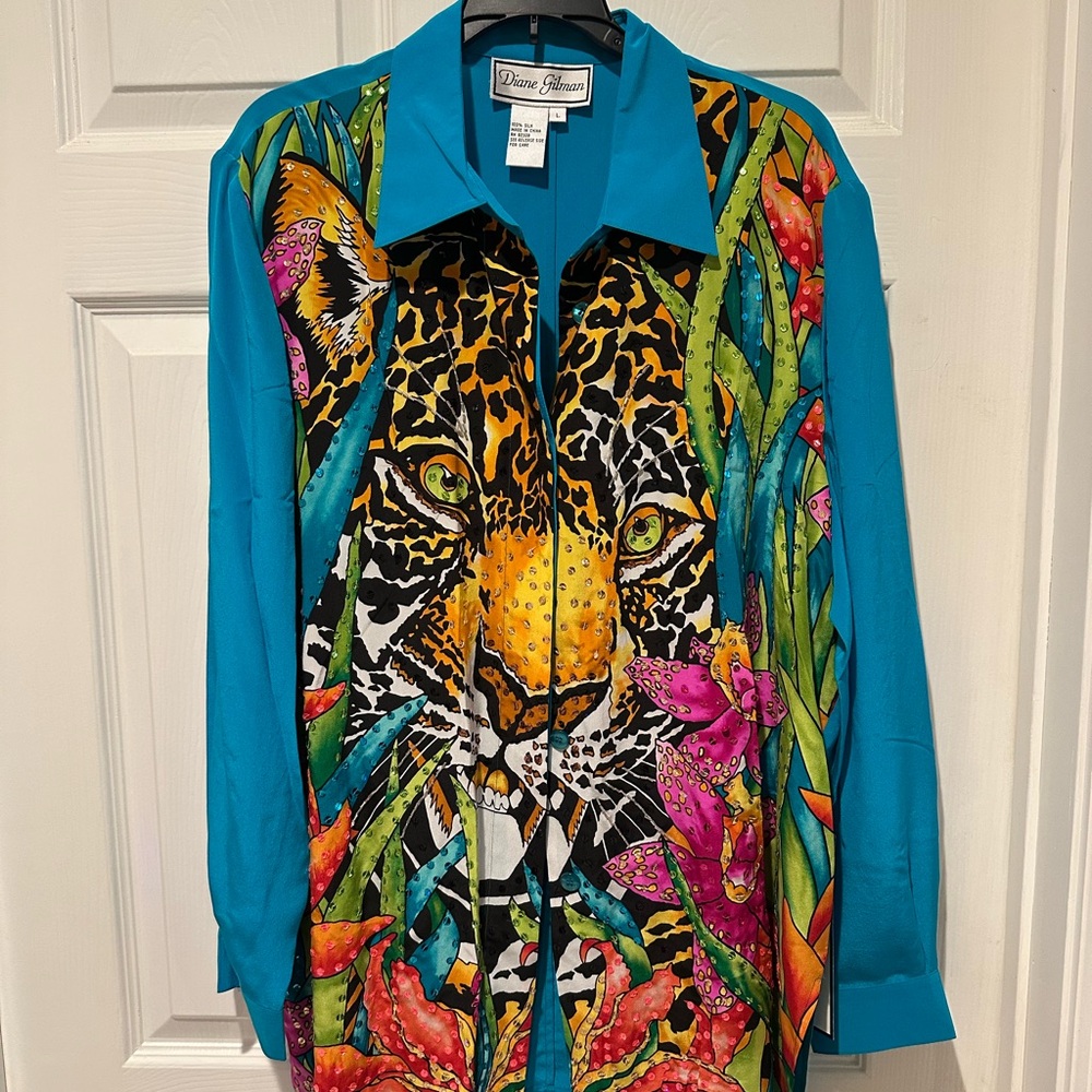 Dian Gilman Silk Blouse - Picture 2 of 3